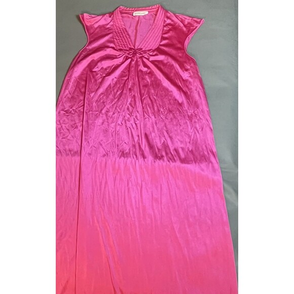 Vntg JC Penny Moo Moo Nightgown Womens XL Long Nylon  Made USA Granny - Picture 3 of 8